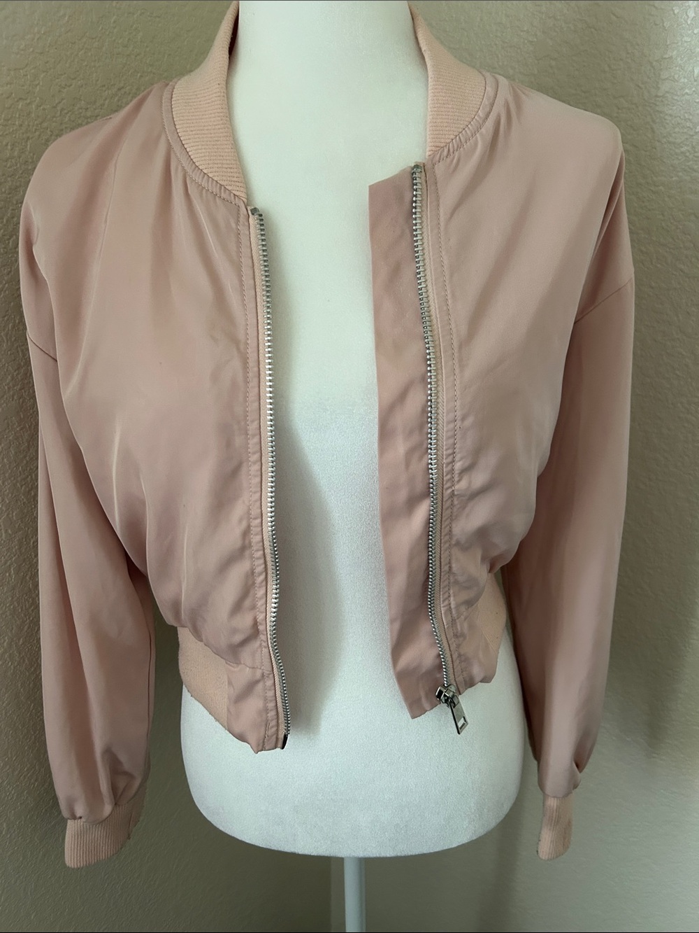 Ashley By 26 International Dusty Blush Bomber Jacket. Juniors or women